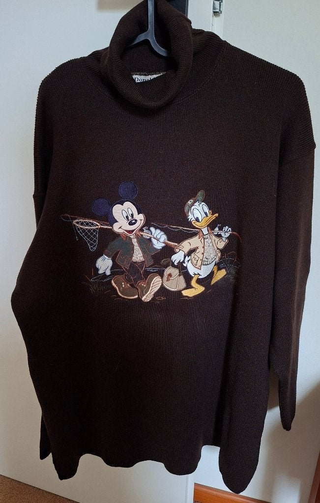 Vintage Donaldson Disney trui Mickey Mouse & Donald Duck, Ophalen of Verzenden, Mickey Mouse, Gebruikt, Kleding of Textiel