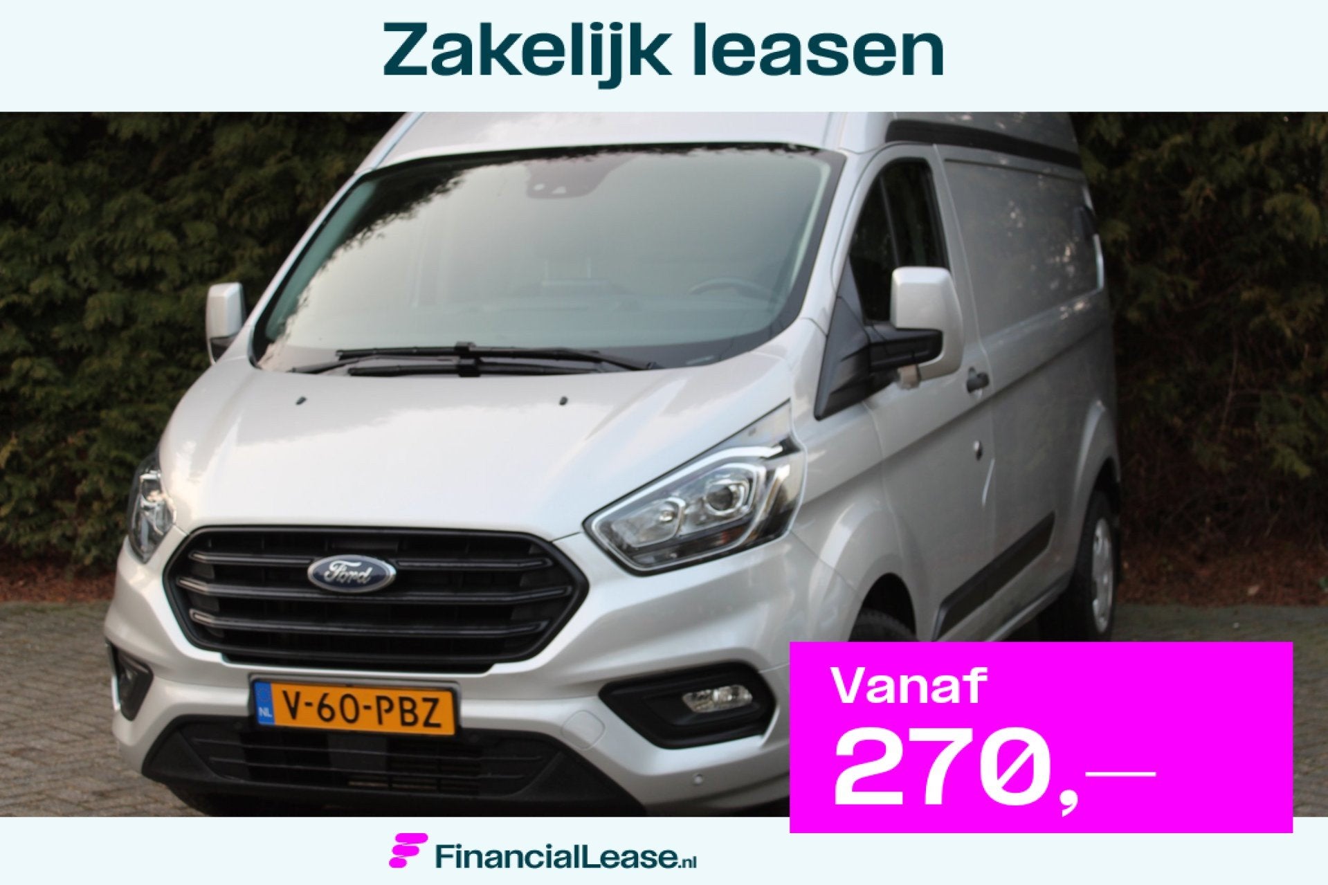 Ford TRANSIT CUSTOM 300 2.0 TDCI L2H2 Trend 170PK | Airco |, 4 cilinders, 2800 kg, Bedrijf, 2 stoelen