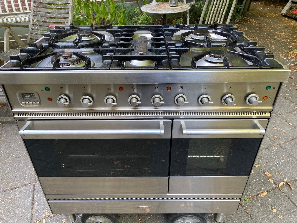 Boretti 5 pits gasfornuis met 2 ovens, Witgoed en Apparatuur, Ophalen, Gebruikt, 60 cm of meer, Gas