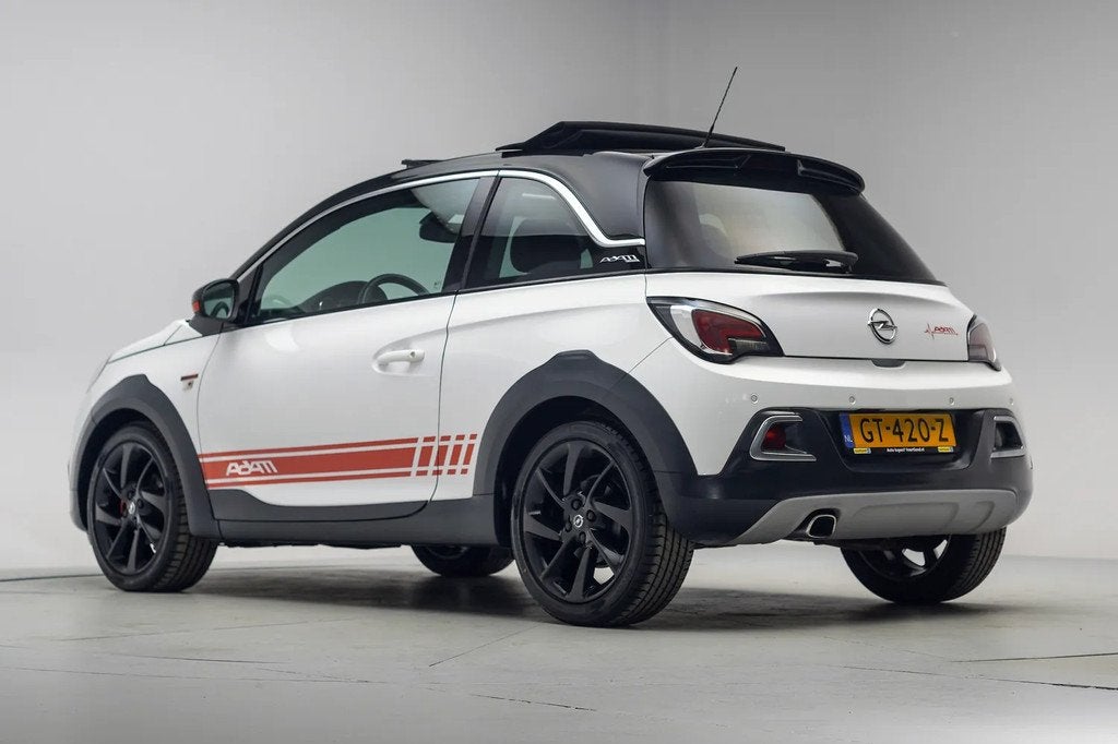 Opel ADAM 1.0 Turbo Rocks cabrio [ Climate control half lede, Auto's, Opel, ADAM, Cabriolet, 4 stoelen, Wit