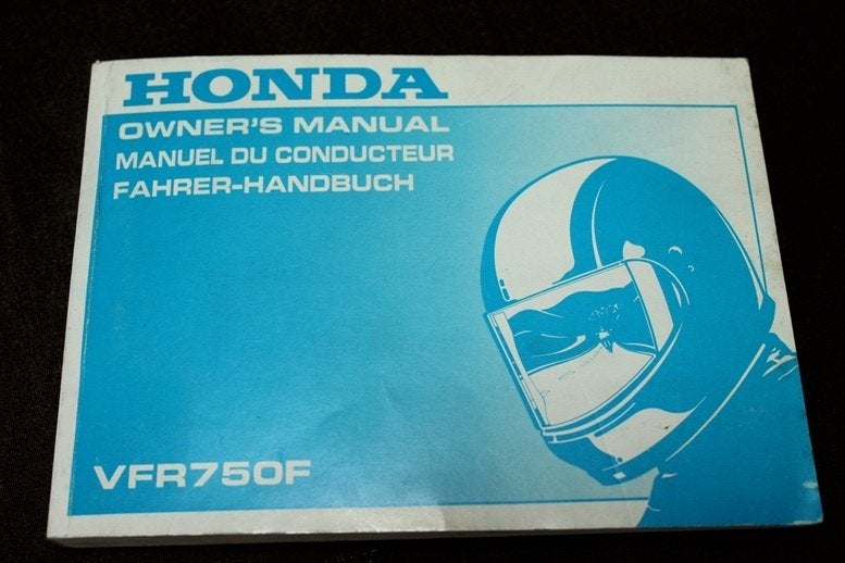 Honda VFR750F 1993 motorcycle owner's manual VFR 750 F, Motoren, Ophalen of Verzenden, Honda