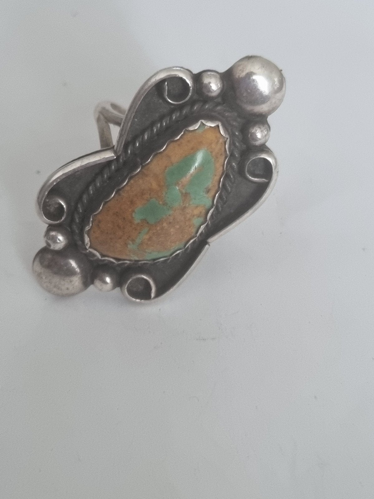 Zilveren Navajo ring, Verzenden, Zo goed als nieuw, 17 tot 18, Dame