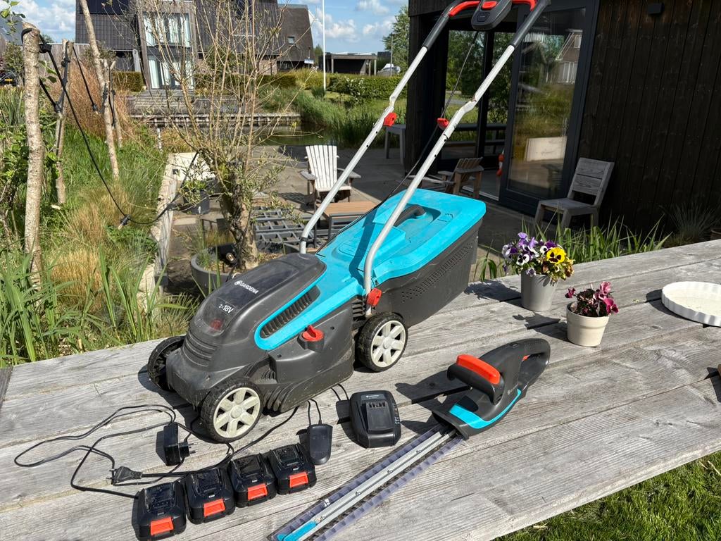 Gardena Accu Tuingereedschap – Complete Set of Los te Koop, Tuin en Terras, Ophalen, Zo goed als nieuw