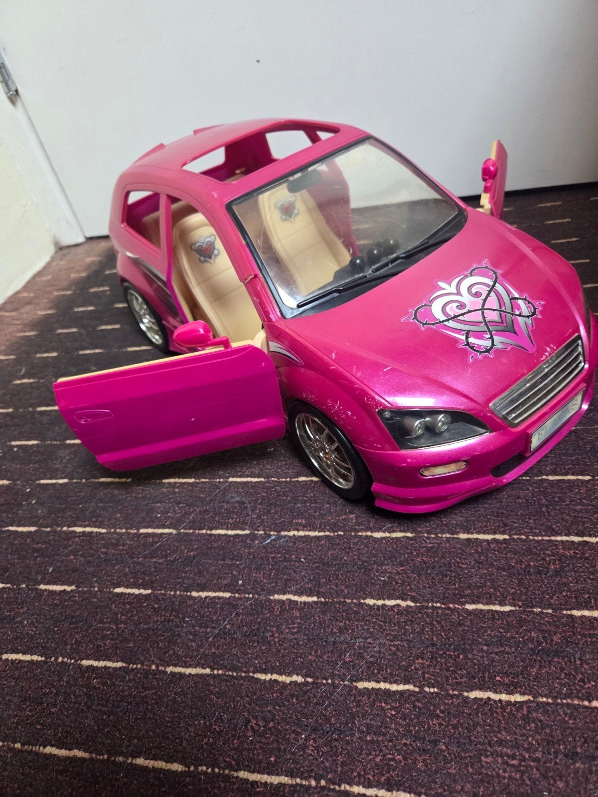 Roze barbie auto., Kinderen en Baby's, Ophalen, Gebruikt