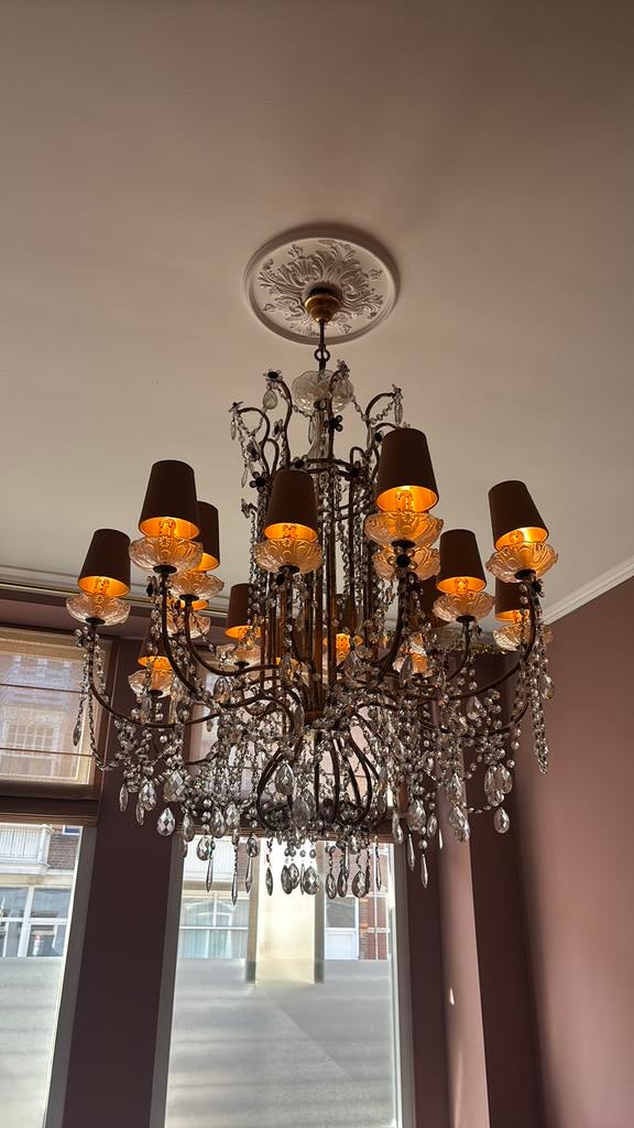 Kroonluchter  goud italiaanse stijl, Huis en Inrichting, Lampen | Kroonluchters, Ophalen