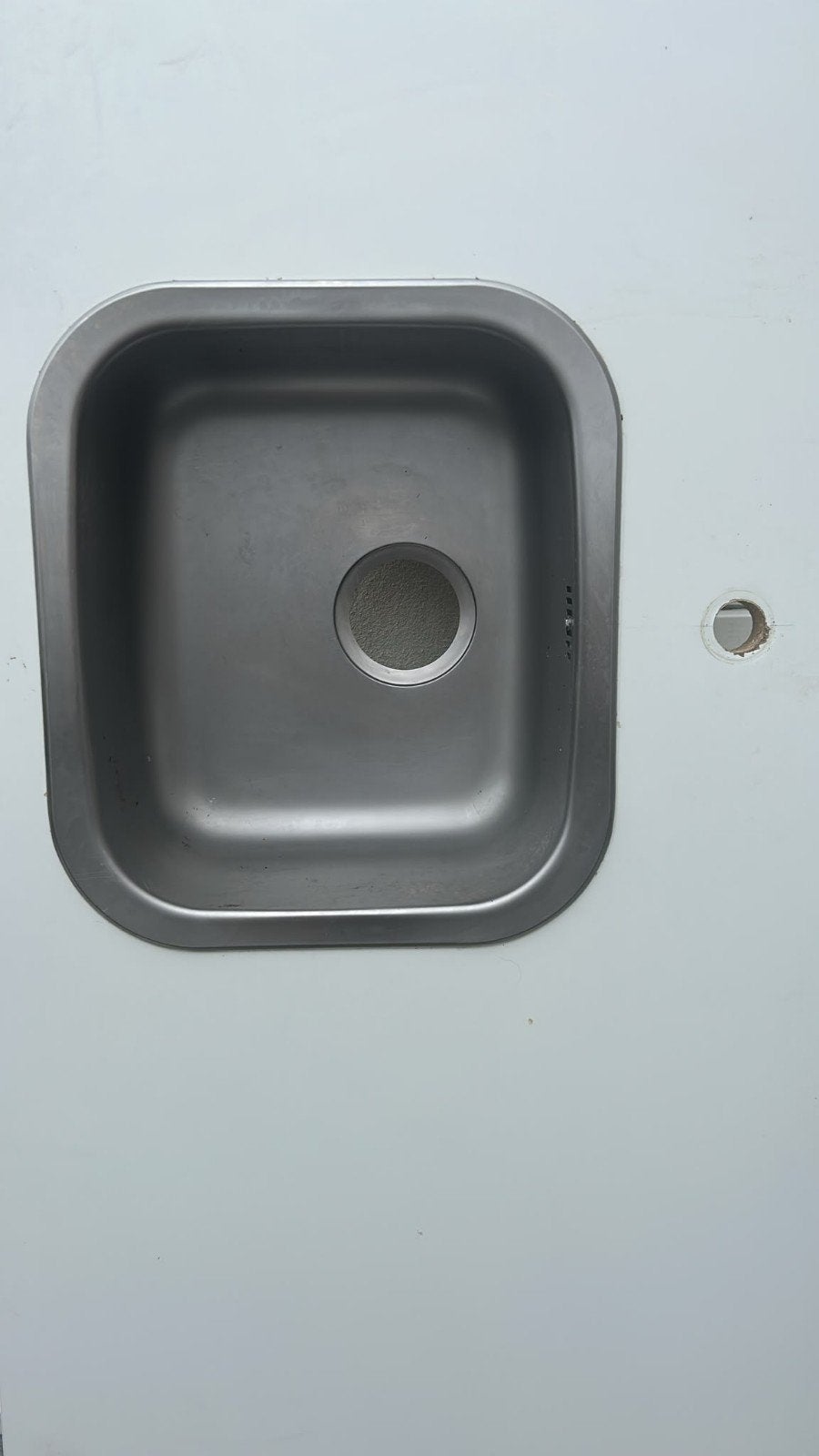 wit werkblad met rvs spoelbak, Ophalen, IKEA, Zilver, Metaal