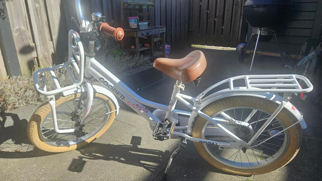 Witte kinderfiets 18 inch - Gebruikt met beschadigingen, Ophalen, Gebruikt, 16 tot 20 inch, Cooper