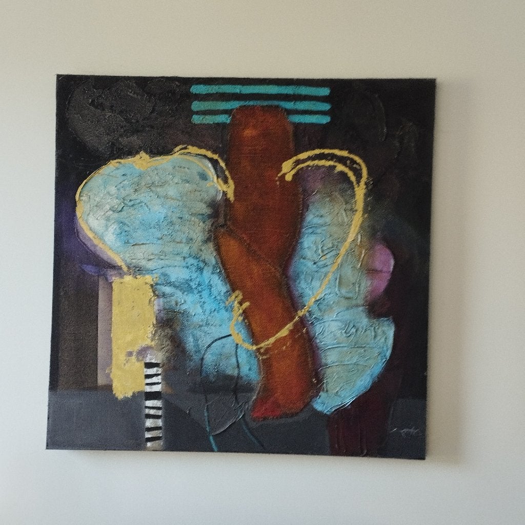 Schilderij abstract, Ophalen of Verzenden
