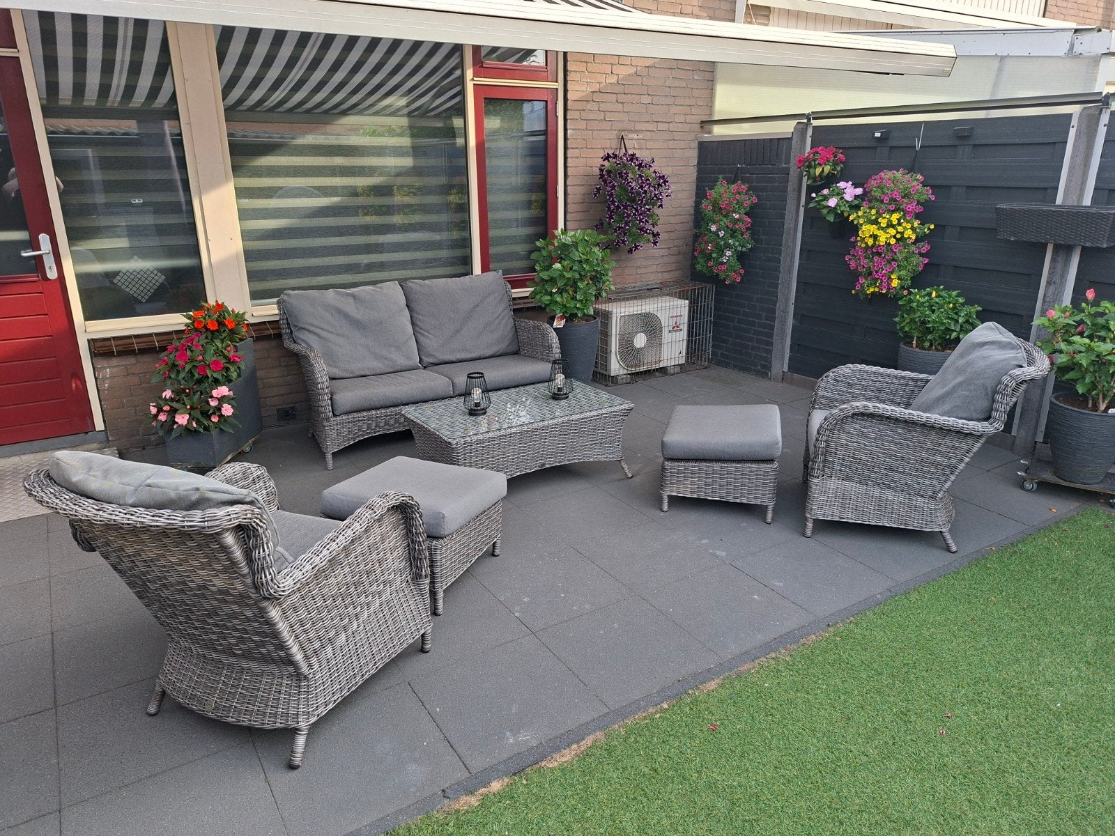 Prachtige Z.G.A.N. loungeset/tuinset 4SO 4 seasons outdoor, Ophalen, Zo goed als nieuw, Loungeset, Wicker