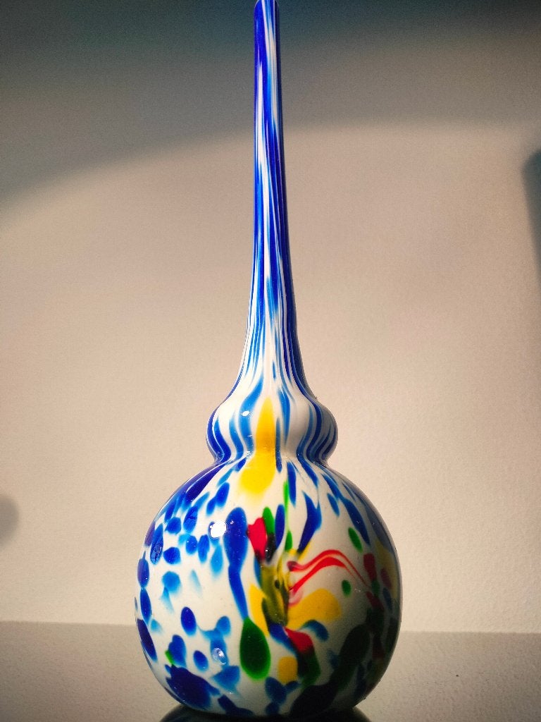Murano Solifleur Design Art Blauw Kleurrijk 1970, Antiek en Kunst, Antiek | Glas en Kristal, Ophalen of Verzenden