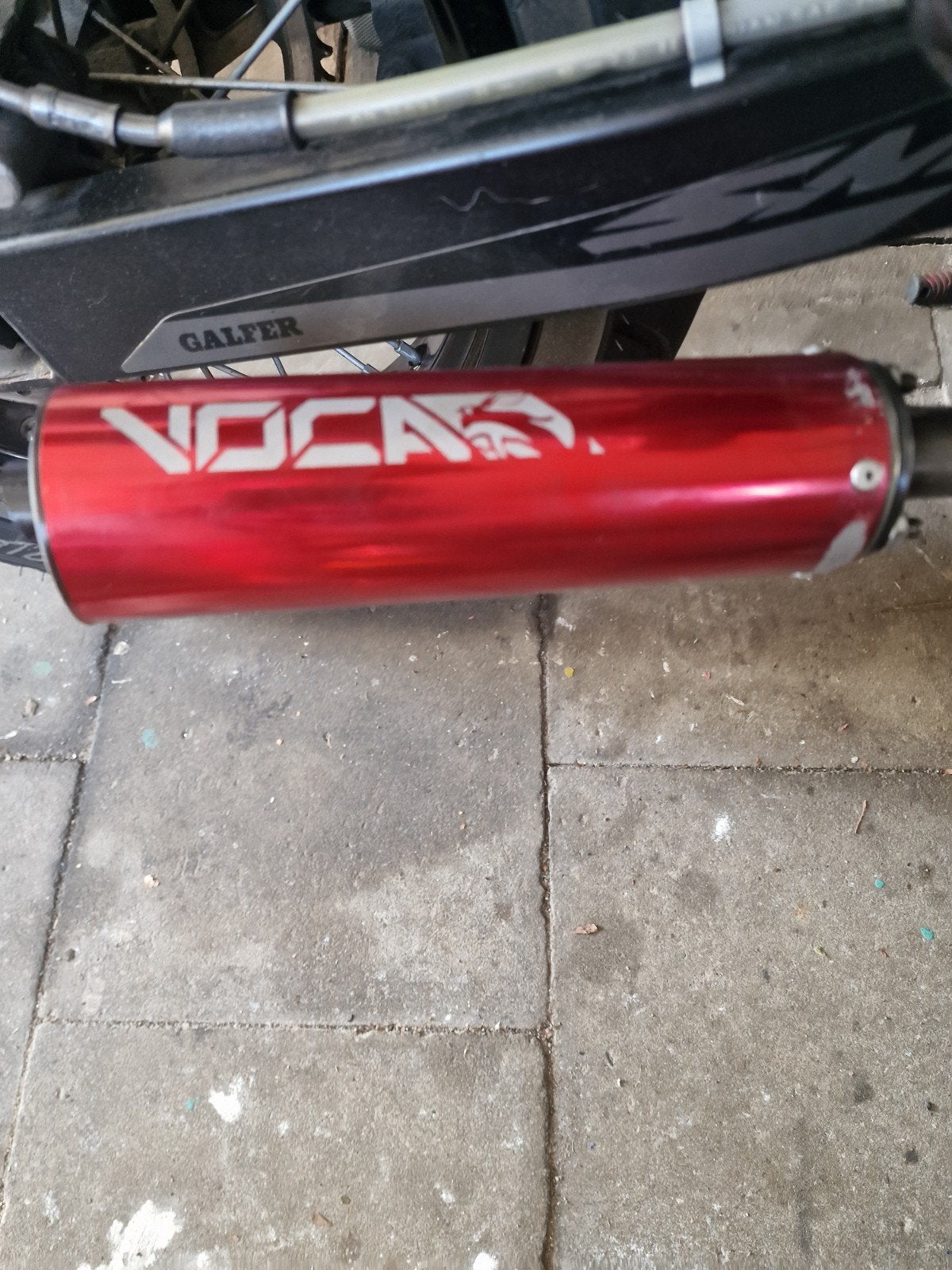 Voca uitlaatdemper rood 50/70, Ophalen, Gebruikt