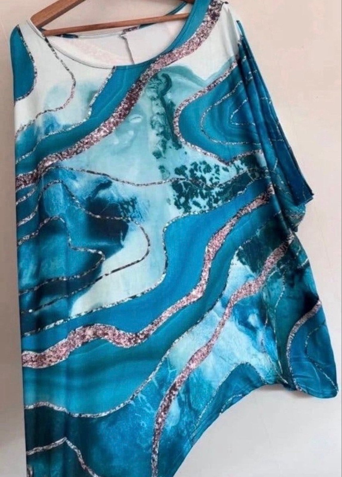 Prachtige nieuwe plussize tuniek 52/54, Ophalen of Verzenden, Nieuw, Blauw, Blouse of Tuniek