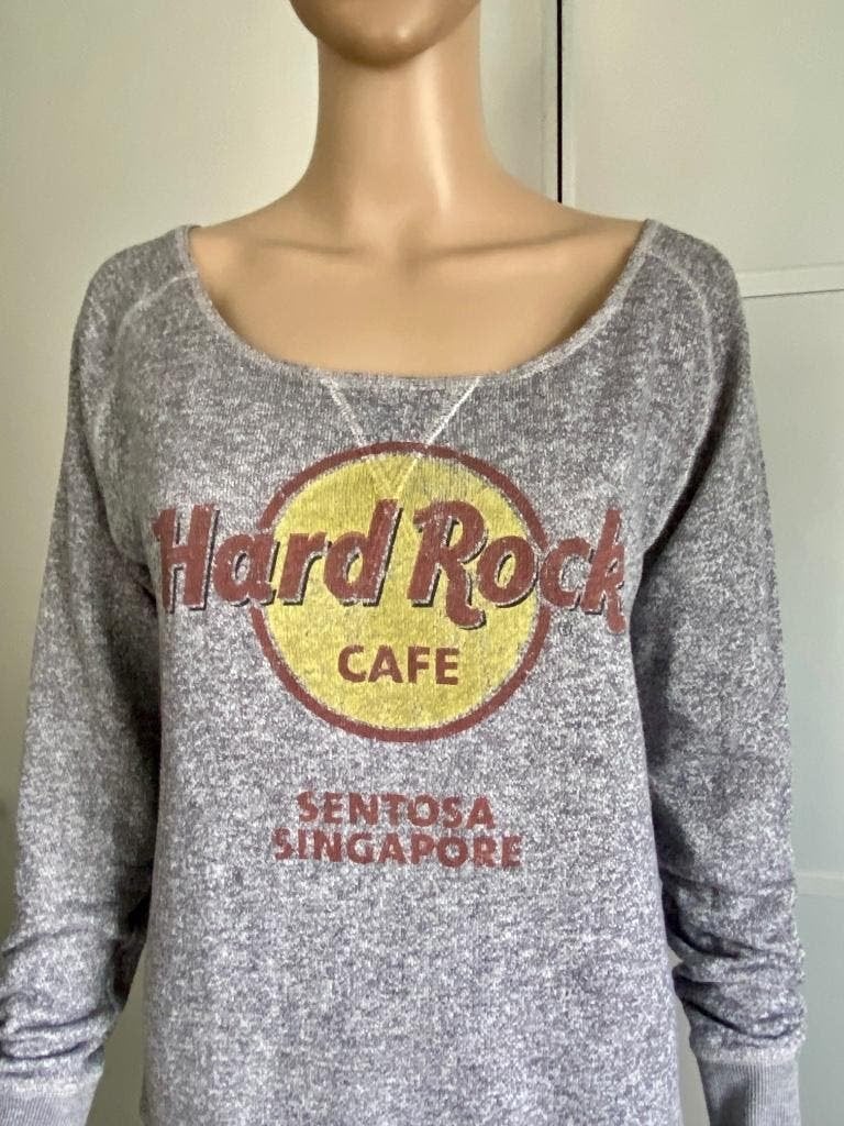 i323 Hardrock Cafe maat S=36/38 trui sweater grijs fijn-gebr, Hardrock Cafe, Ophalen of Verzenden, Zo goed als nieuw, Maat 36 (S)