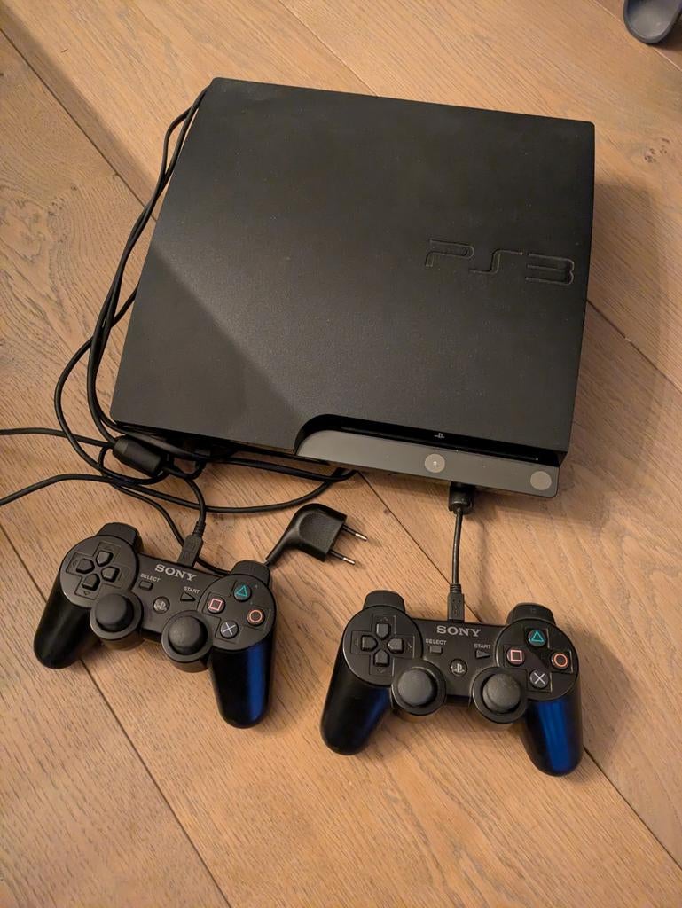 PlayStation 3 (PS3) met 2 controllers (2010), Ophalen, Gebruikt, 160 GB, Met 2 controllers