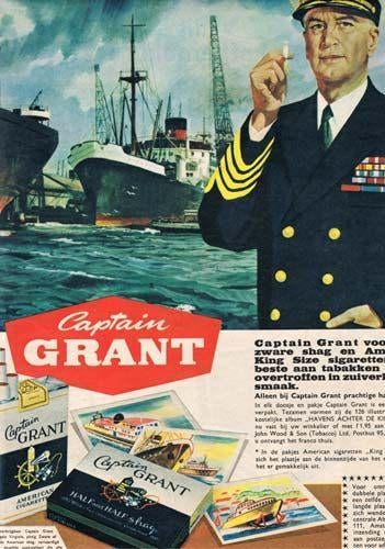 Captain Grant - Advertentie uit Tijdschrift 1960, Ophalen of Verzenden, Sigarenbandjes