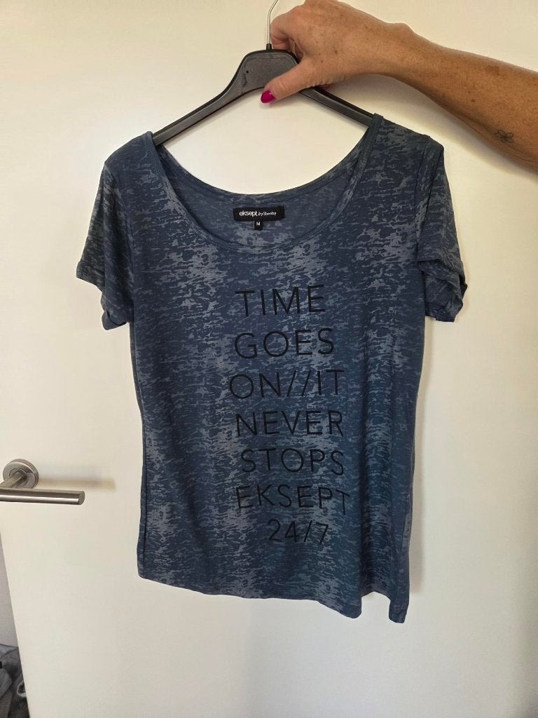 Eksept by Shoeby grijs t-shirt Medium, Maat 38/40 (M), Ophalen of Verzenden, Zo goed als nieuw, Korte mouw