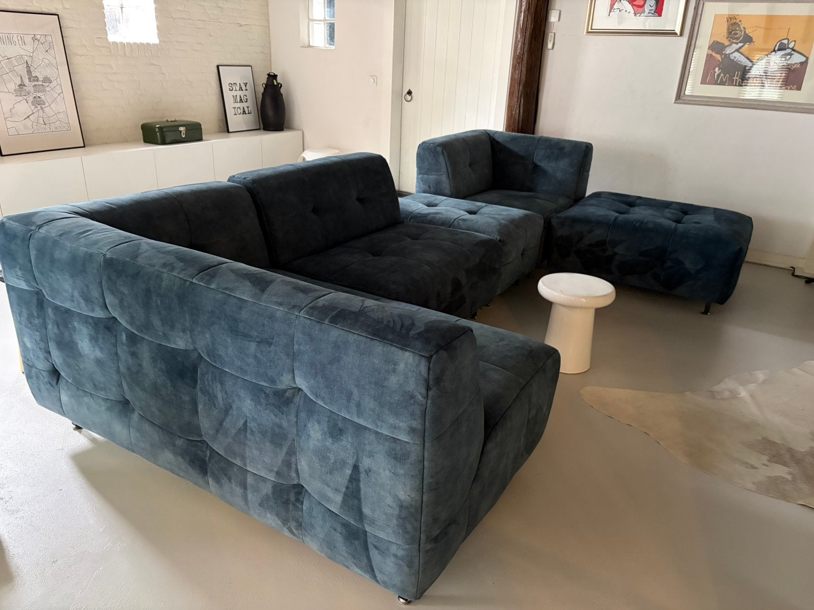 Modulaire elementenbank, Ophalen, Zo goed als nieuw, Stof, Design