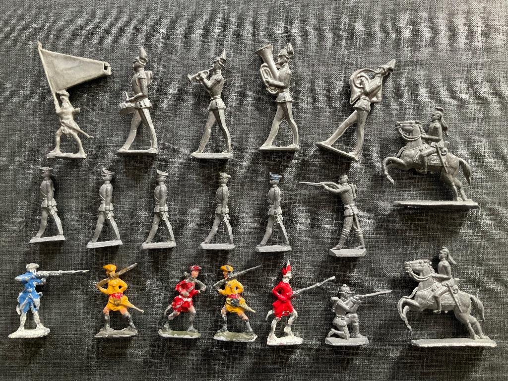 Tin Figuren Soldaten + Fanfare - B02, Ophalen, Gebruikt, 1:50 of kleiner, Figuur of Figuren
