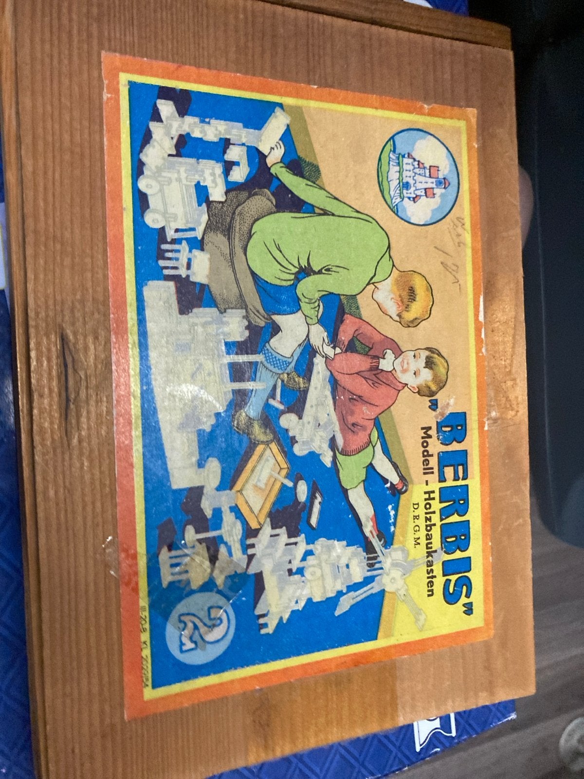 Vintage Berbis Houten Bouwdoos - Model-Holzbaukasten, Ophalen of Verzenden, Gebruikt, Overige typen