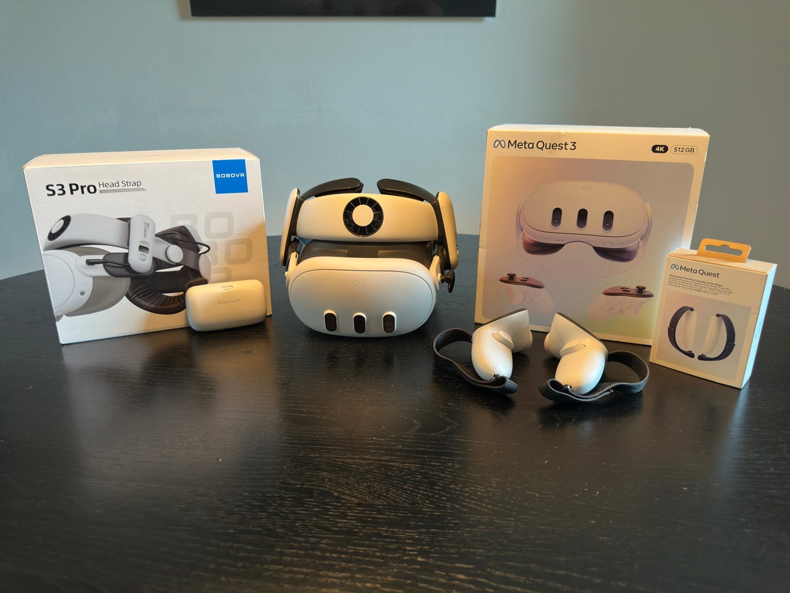 Meta Quest 3 512GB + BOBOVR S3 Pro + Active Straps, Spelcomputers en Games, Virtual Reality, Ophalen, Zo goed als nieuw, VR-bril