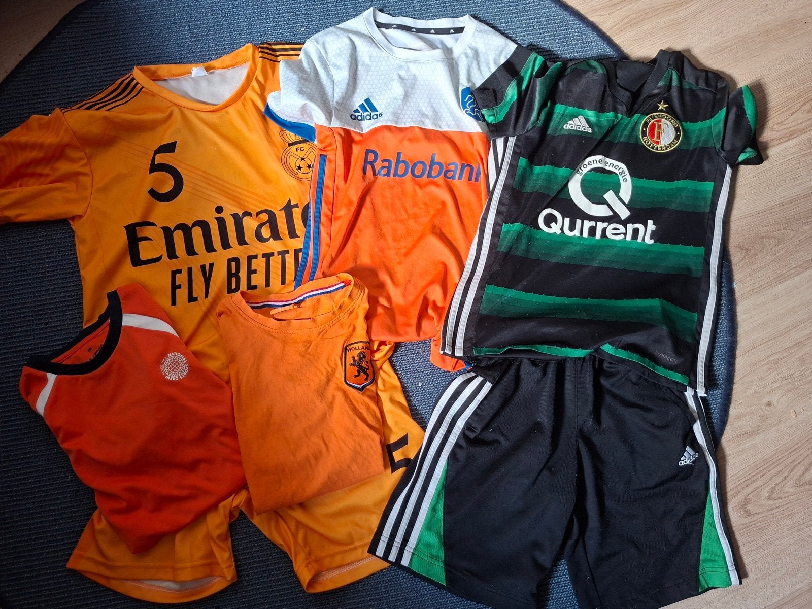Adidas Feijenoord set, oranje ca 152/158, Ophalen of Verzenden, Gebruikt, Jongen of Meisje