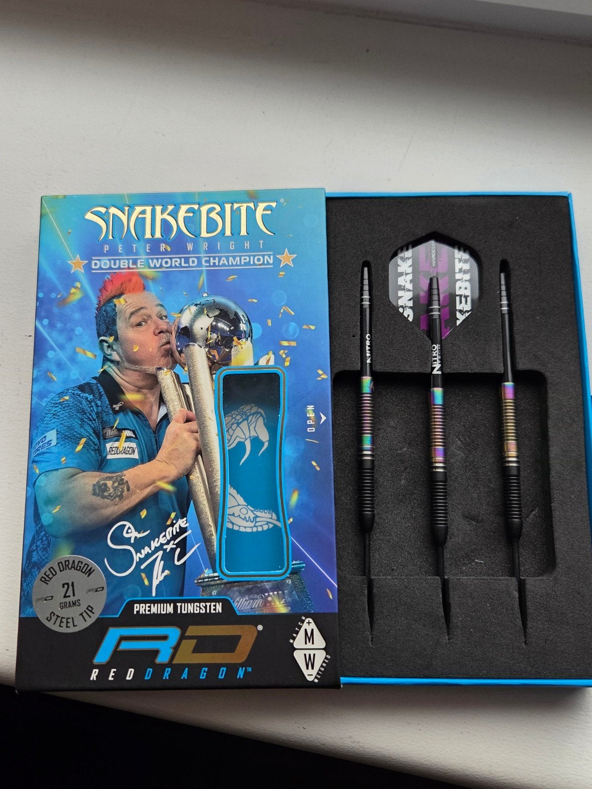 Peter Wright wc  21 gram, Sport en Fitness, Darts, Ophalen of Verzenden, Nieuw, Pijlen
