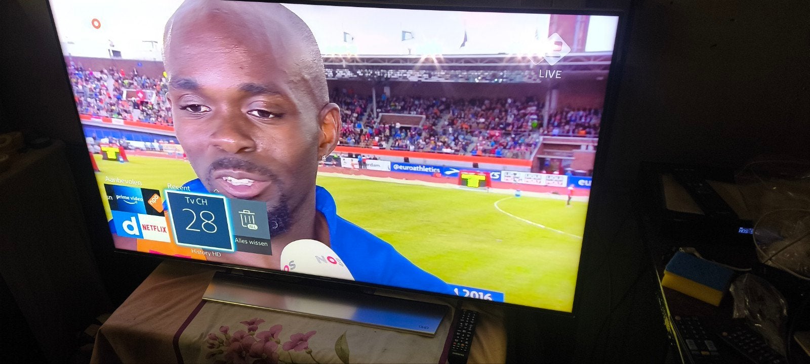 Samsung 55 inch Smart LED televisie, Ophalen, Zo goed als nieuw, 100 cm of meer, Samsung