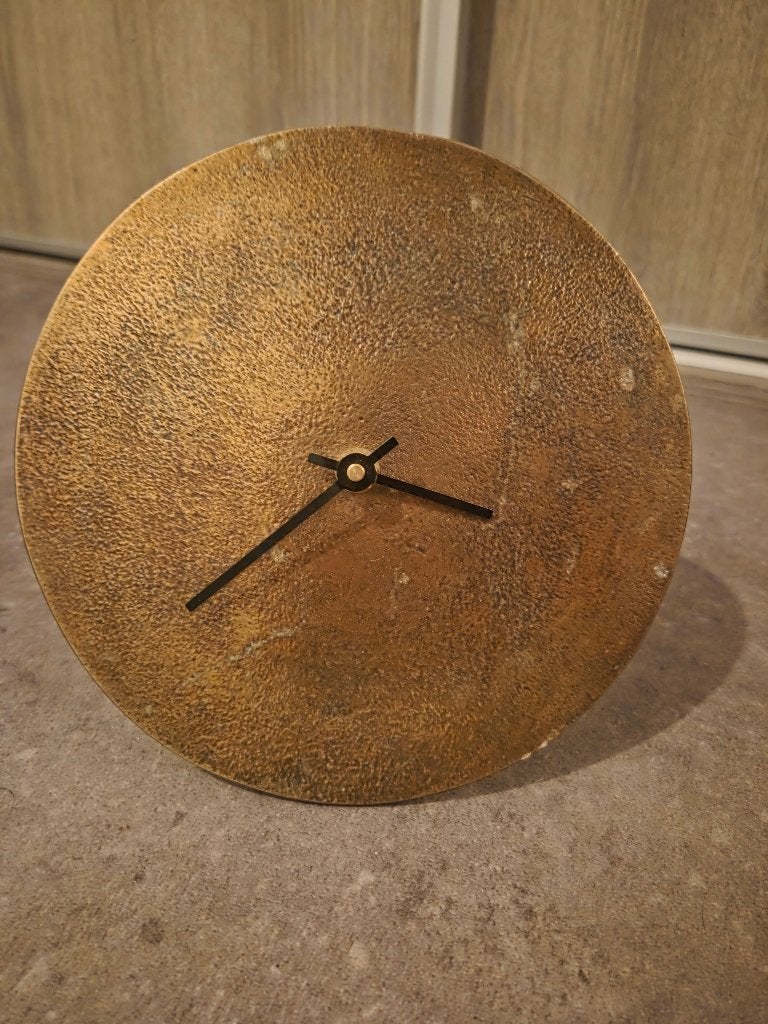 Gouden tafelklok, Ophalen, Gebruikt, Goud, Tafelklok