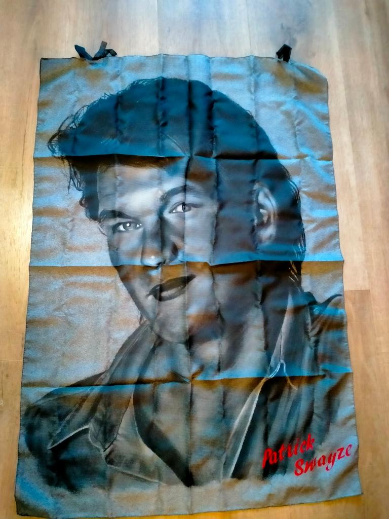 Patrick Swayze artiest film tv vintage logo vlag, Ophalen of Verzenden, Zo goed als nieuw