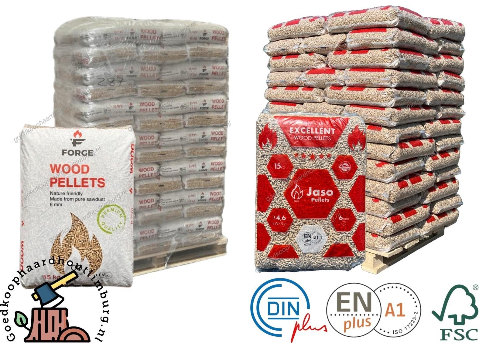 Witte Premium HOUTPELLETS aan huis geleverd, 6 m³ of meer, Verzenden