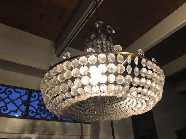 kroonluchter Kroon kristallen oude kroon, Ophalen, Glas