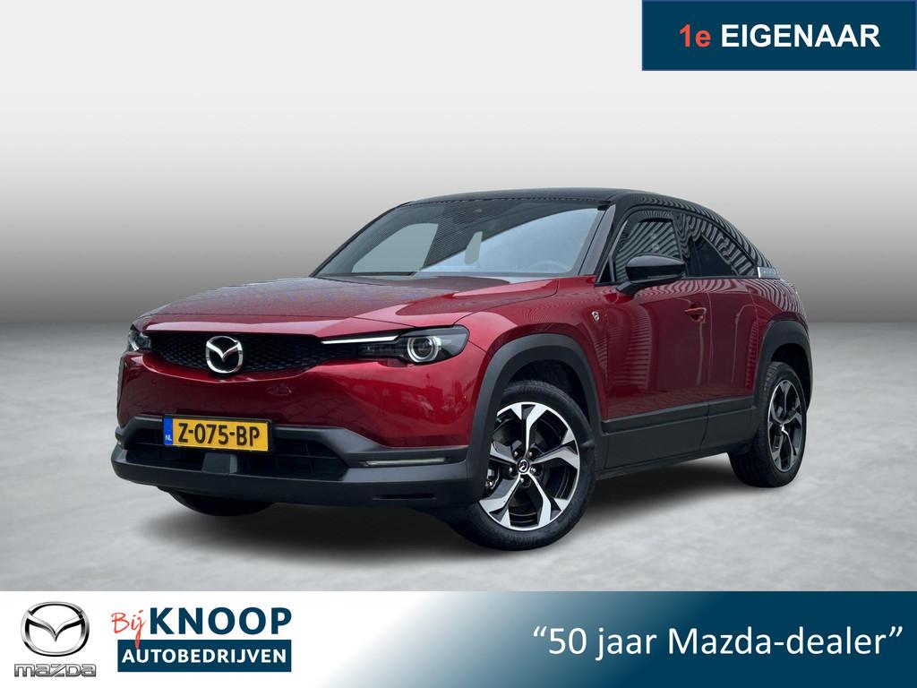 Mazda MX-30 e-SkyActiv R-EV 170 Advantage Modern Multi-tone, Gebruikt, Leder en Stof, Bedrijf, Hybride Elektrisch/Benzine