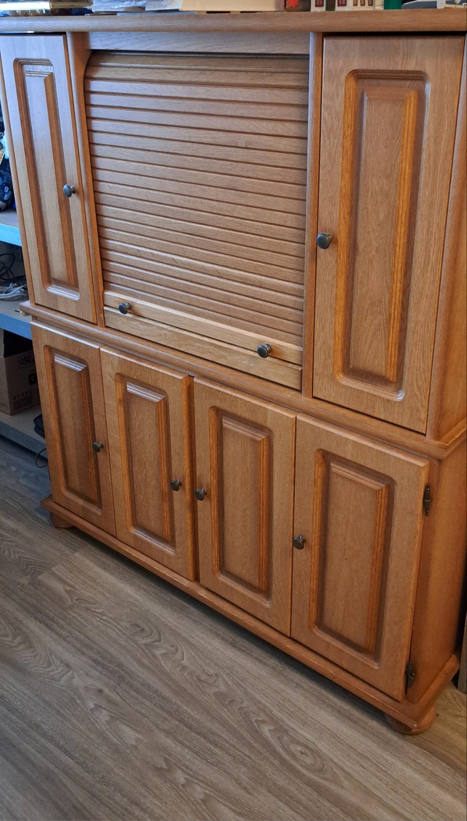 eiken computer meubel, Huis en Inrichting, Ophalen, Gebruikt, 120 tot 170 cm