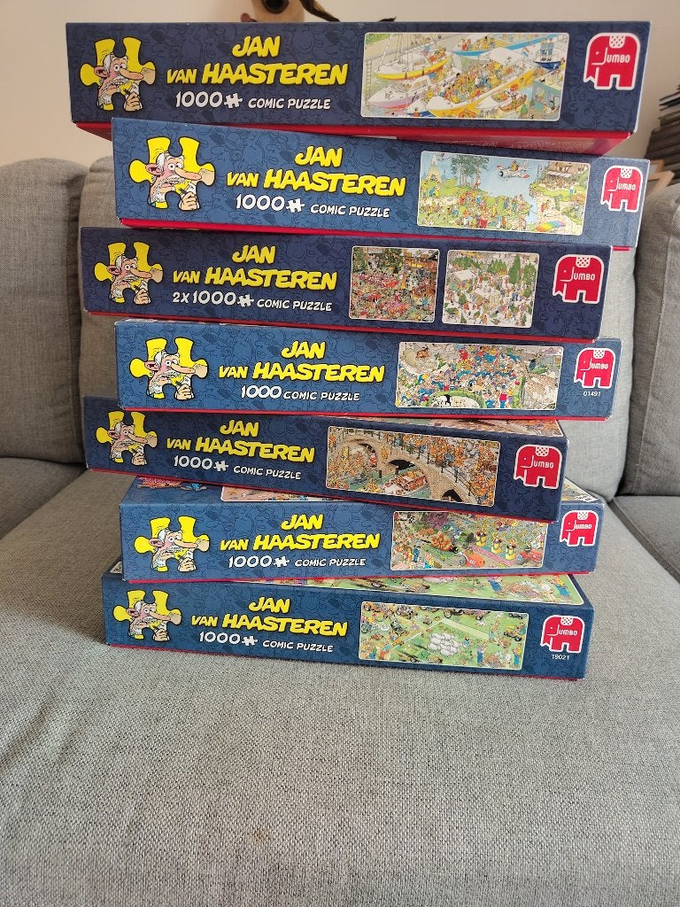 Diverse Jan van  Haasteren puzzels 1.000 stukjes, Ophalen, 500 t/m 1500 stukjes, Gebruikt, Legpuzzel