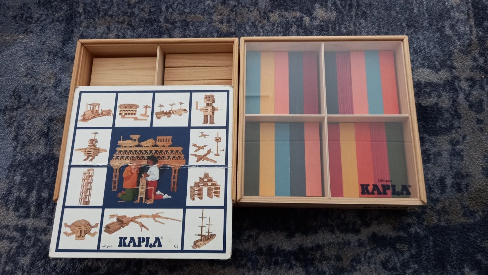 KAPLA bouwblokken set - 200 stuks, gekleurd en naturel, Ophalen of Verzenden, Zo goed als nieuw, Overige merken