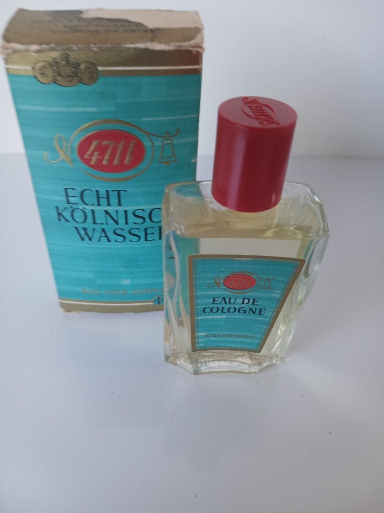 RARITEIT !!!   flacon 4711 Echt Kölnisch Wasser blau Gold .., Verzamelen, Ophalen of Verzenden, Nieuw, Parfumfles, Gevuld