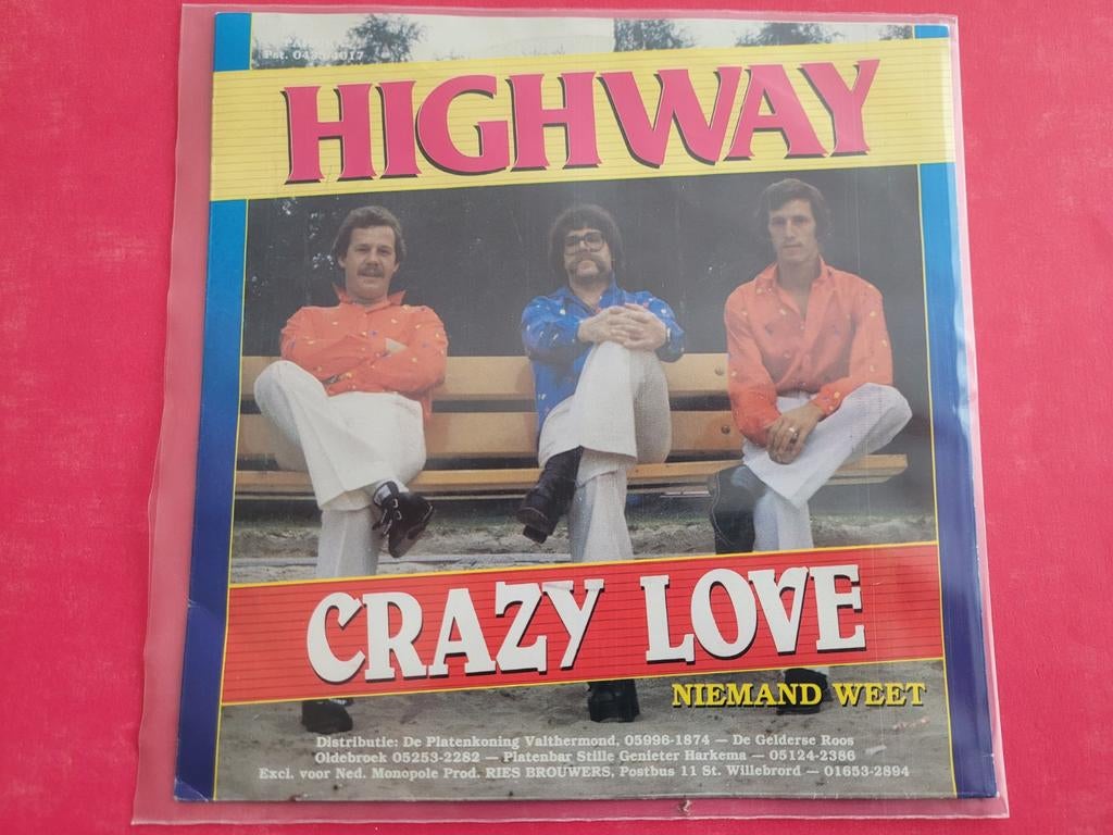 Highway - Crazy Love - Niemand weet., Ophalen, Zo goed als nieuw, Overige formaten, Levenslied of Smartlap