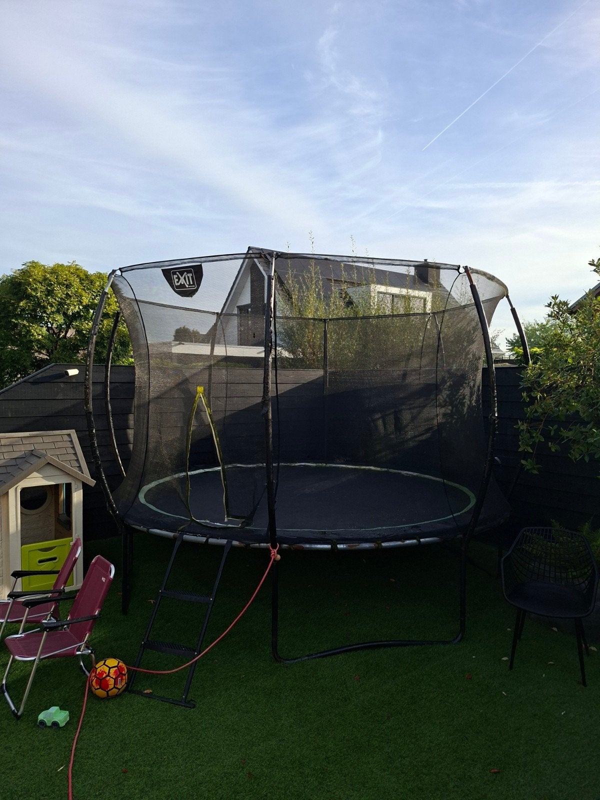 EXIT Toys Trampoline met Veiligheidsnet en Ladder, Ophalen, Gebruikt