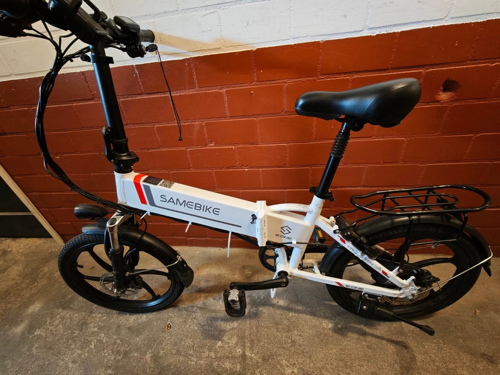 Elektrische opvouwbaar fiets SAMEBIKE, Gebruikt, 16 tot 18 inch, Versnellingen, Deels opvouwbaar