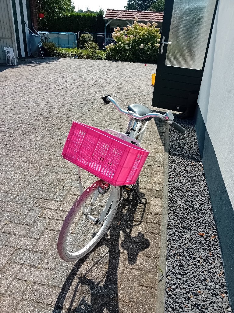 Meisjesfiets met mand, Ophalen, Terugtraprem, Versnellingen, Cortina