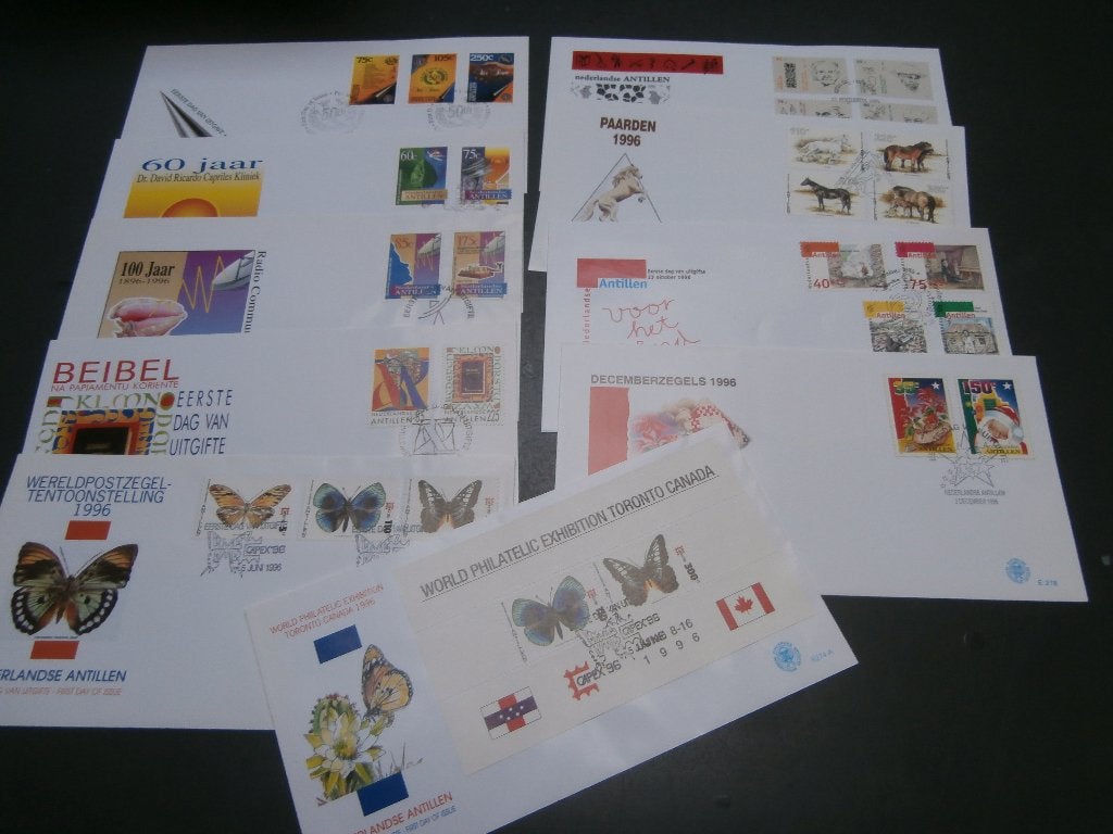 nederlandse antillen fdc's jaargang  1996, Verzenden, Gestempeld