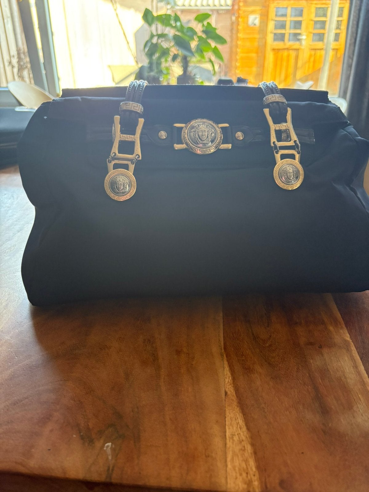 Vintage Shoulder bag Medusa Gianni Versace, Ophalen of Verzenden, Gebruikt, Blauw, Schoudertasje