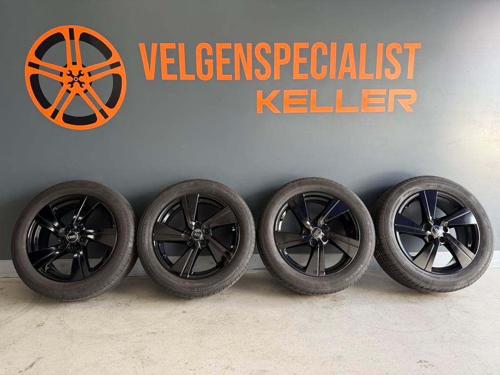 Audi Q2 velgen 5x112 black 18 inch zomer Origineel Conti, Ophalen of Verzenden, 18 inch, Zomerbanden, Banden en Velgen