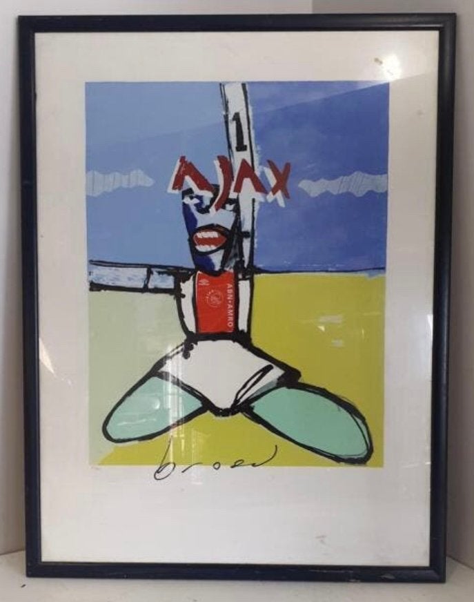 Herman Brood – Ajax – Handgesigneerde zeefdruk 62/350, Ophalen of Verzenden