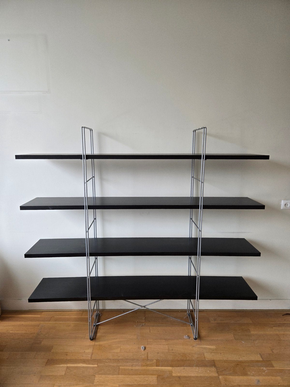 Ikea Enetri kast/boekenrek - Zwart met metaal, Huis en Inrichting, Ophalen, Met plank(en), Gebruikt, 150 tot 200 cm