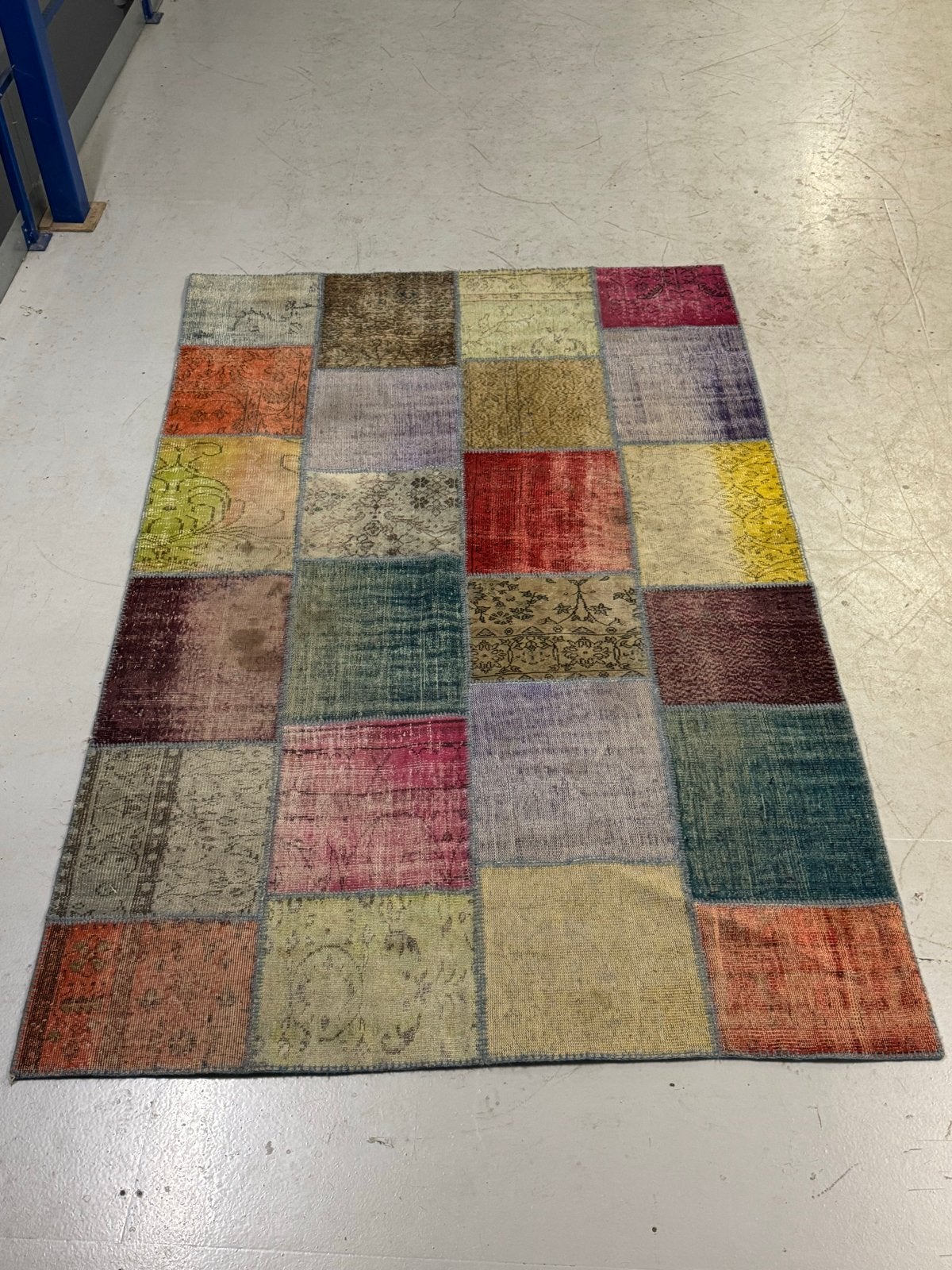 Rozekelim Patchwork Vloerkleed - Uniek (304x200 cm), Ophalen, Gebruikt, Beige, 150 tot 200 cm