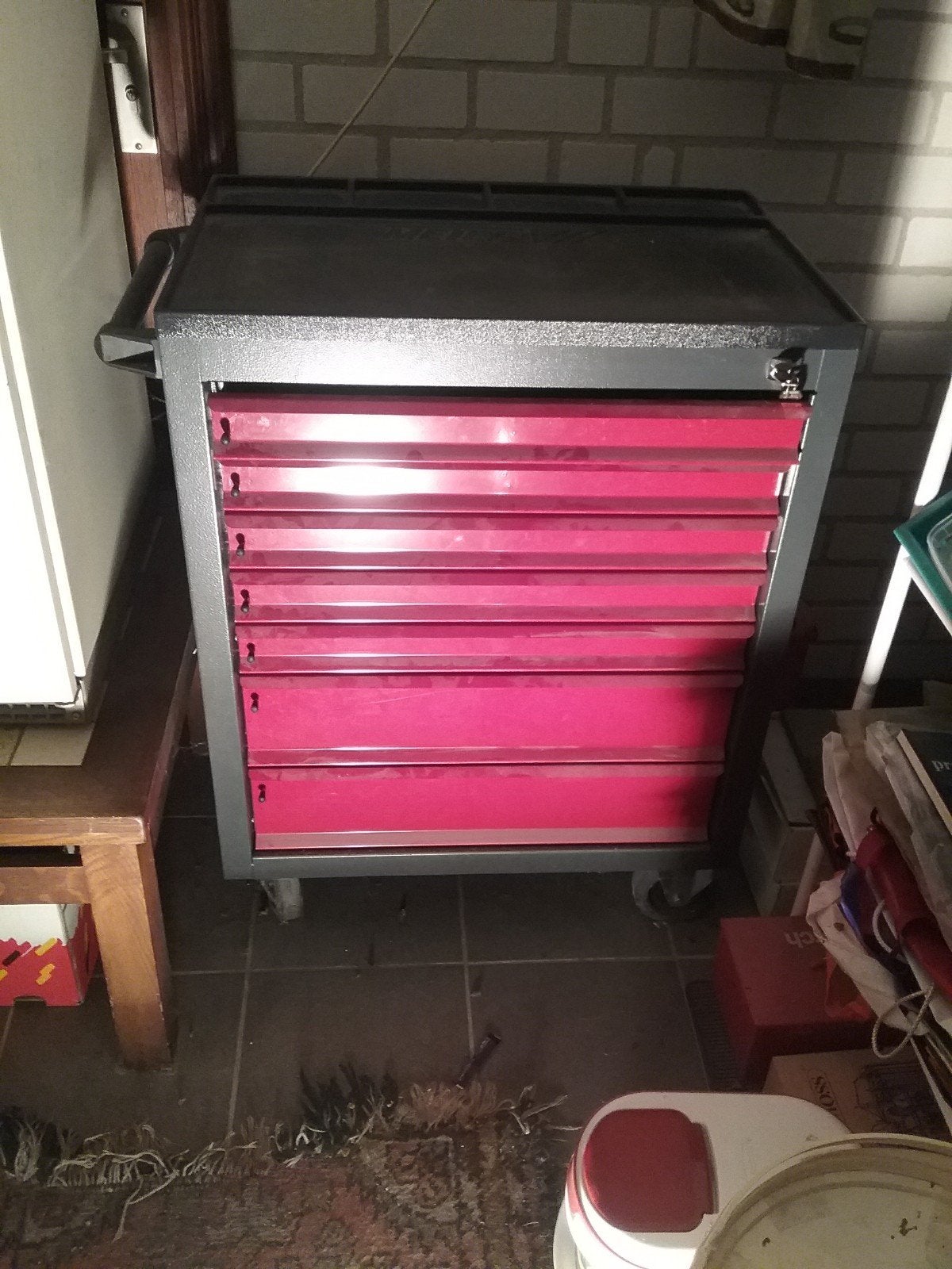 VERRIJDBARE METEC GEREEDSCHAPSWAGEN MET GEDORE GEREEDSCHAP, Ophalen, Zo goed als nieuw