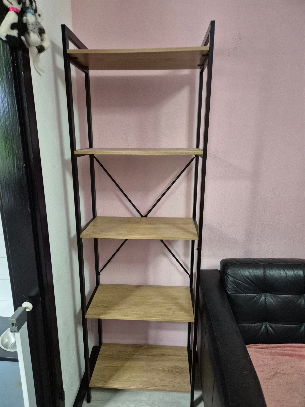 kastje/stelling . open met 5 planken staal hout, Huis en Inrichting, Kasten | Boekenkasten, Ophalen, 25 tot 50 cm, 50 tot 100 cm