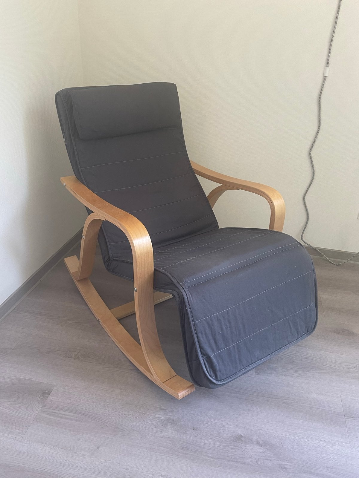 SONGMICS schommelstoel met voetensteun, Ophalen, Gebruikt, Hout, Eén