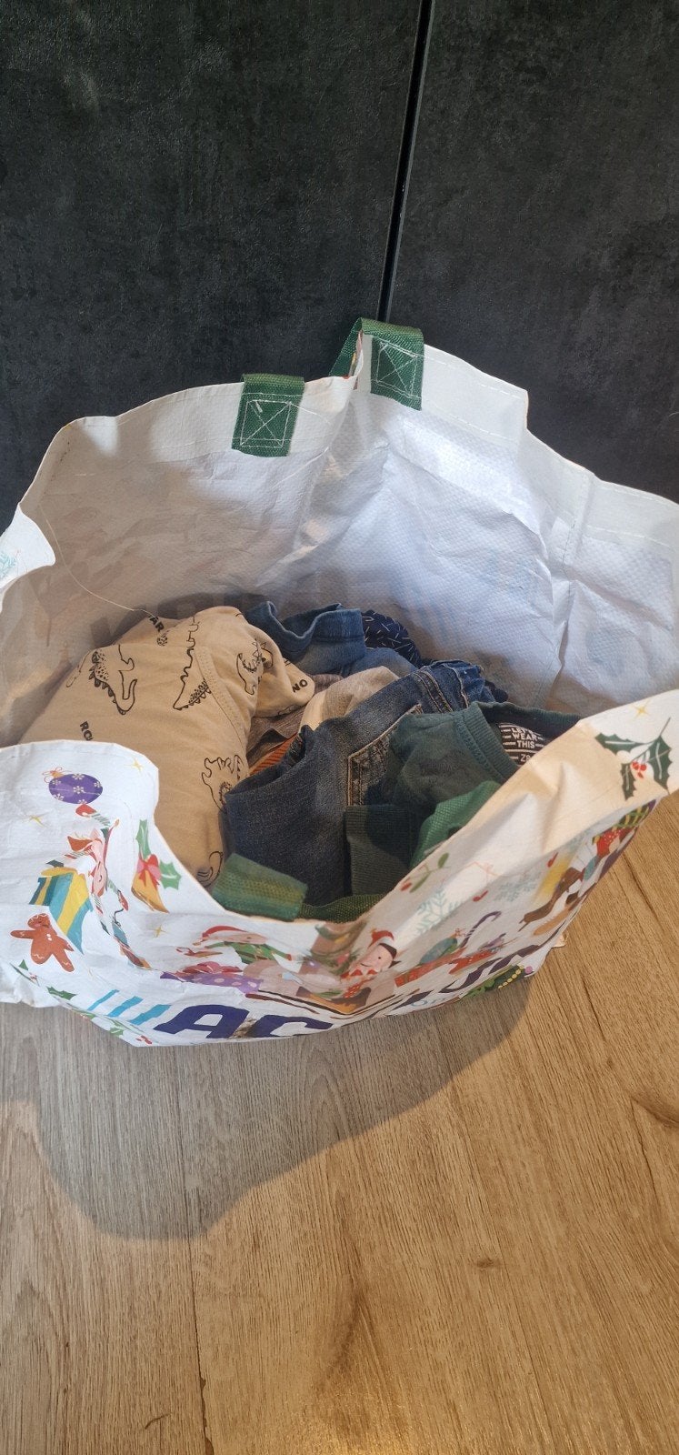 Grote tas jongens kleding maat 74, Kinderen en Baby's, Babykleding | Maat 74, Ophalen, Gebruikt, Jongetje, Setje